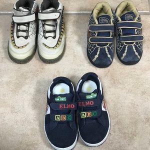 Boys Sneaker Trio Dinosaur and Sesame place